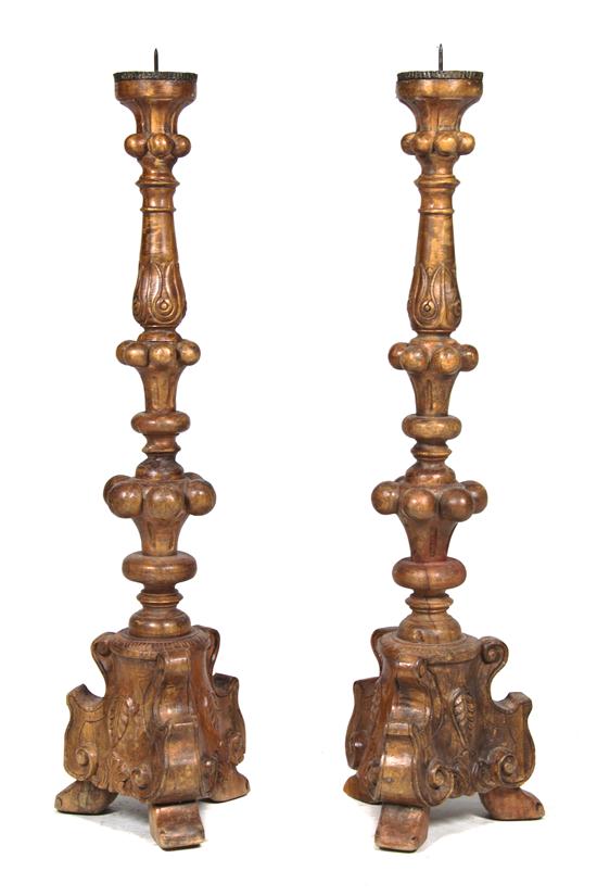 A Pair of Continental Carved Wood 15345c