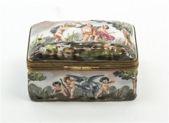 A Capodimonte Porcelain Box of 153480