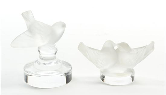 Two Lalique Glass Birds one of 153487