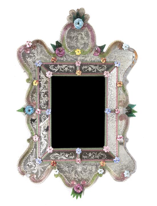 A Venetian Glass Mirror having 1534a8