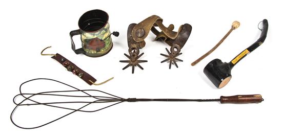 A Set of Vintage Iron and Leather