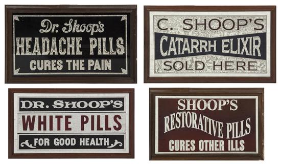 A Collection of Seven Advertising Signs