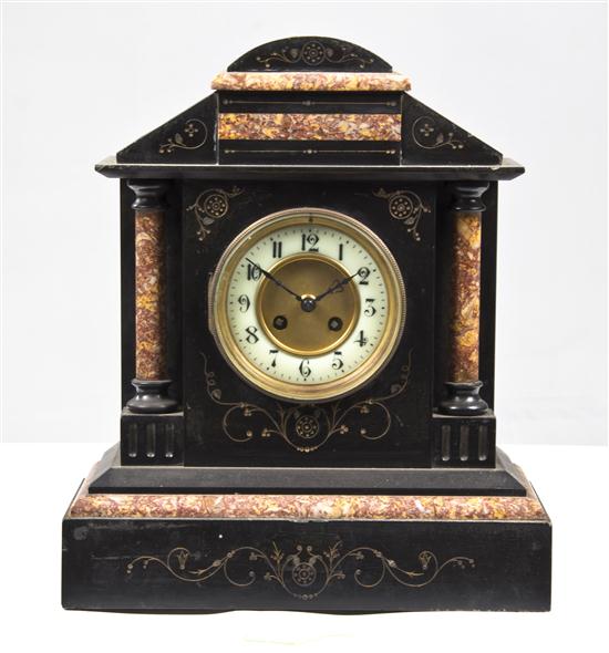 A Victorian Slate Mantel Clock