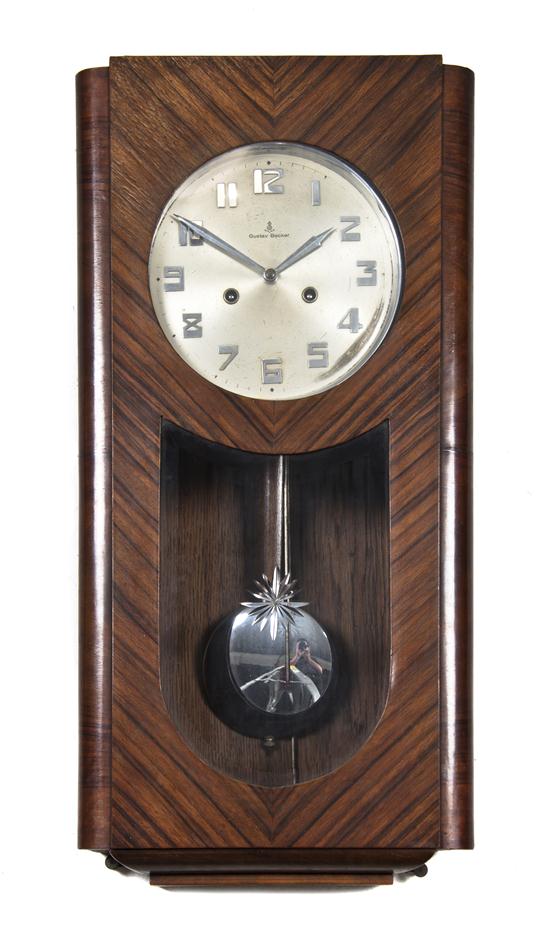 An Art Deco Style Regulator Clock Gustave