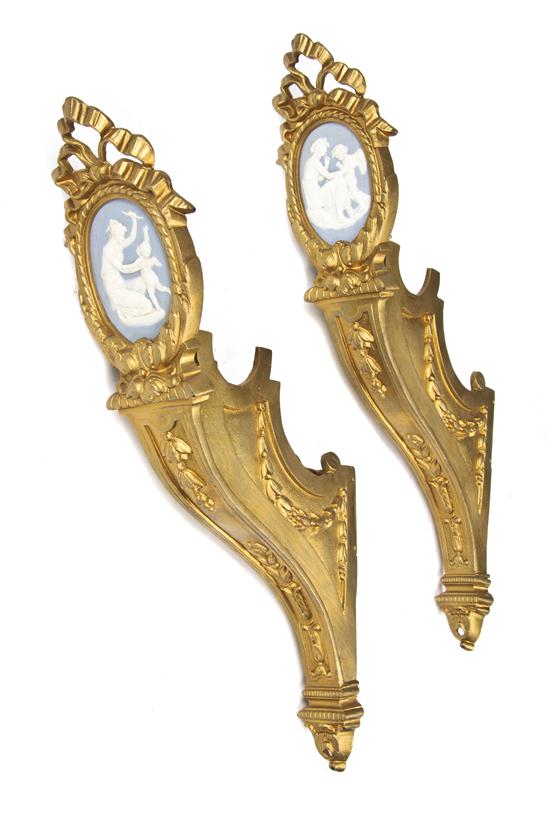 A Pair of Gilt Metal and Jasperware 1534d0