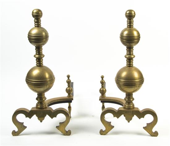 A Pair of Dutch Baroque Style Brass