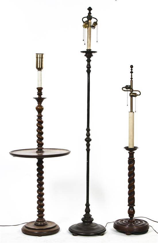  A Group of Three Floor Lamps comprising 153509