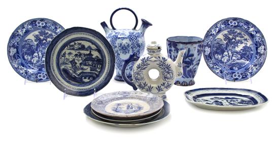*A Collection of Blue and White Ceramic