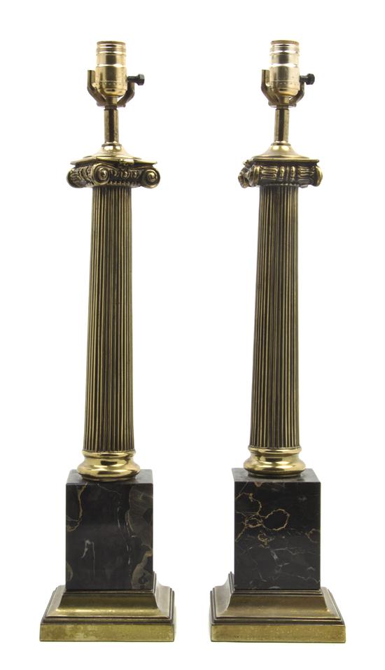 *A Pair of Neoclassical Brass and