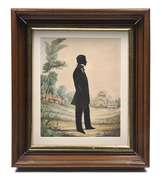 A Portrait Silhouette of a Standing