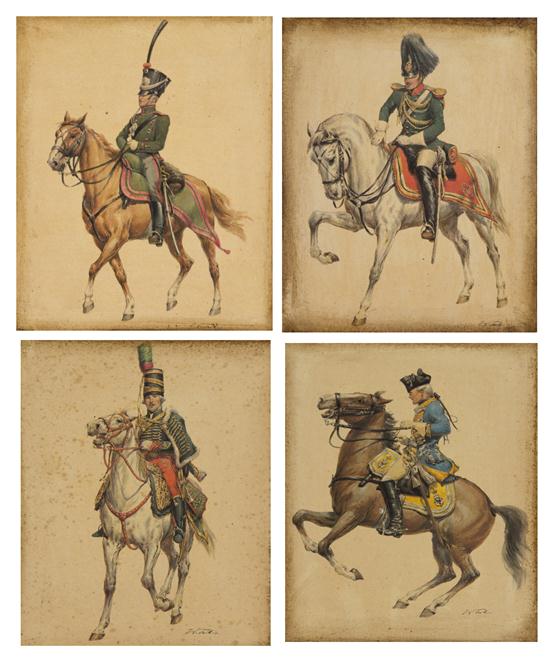 A Group of Four French Prints each
