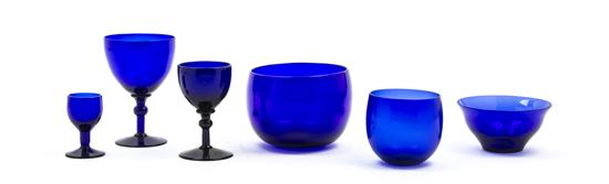  A Cobalt Glass Partial Stemware 15355b