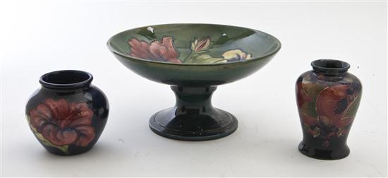 A Group of Three Moorcroft Pottery