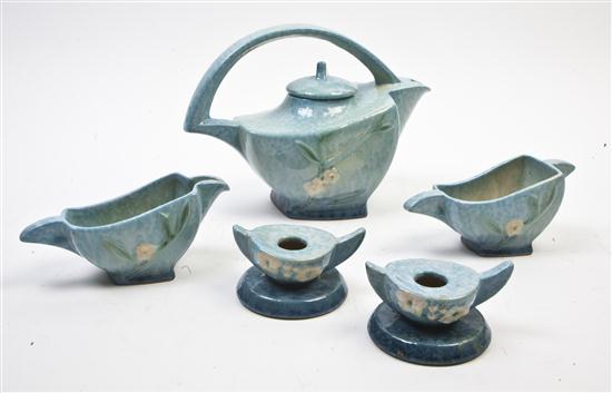 A Roseville Pottery Tea Service in the