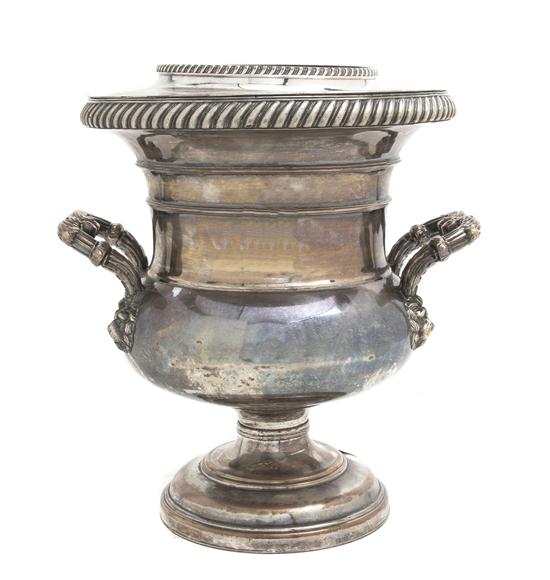 *A Silverplate Ice Bucket of baluster