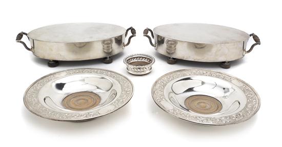  Two English Silverplate Warming 153587