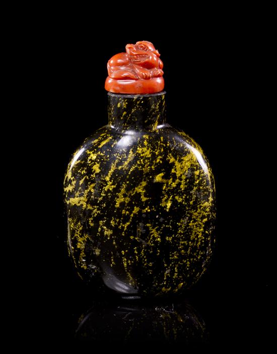 A Chinese Glass Snuff Bottle of