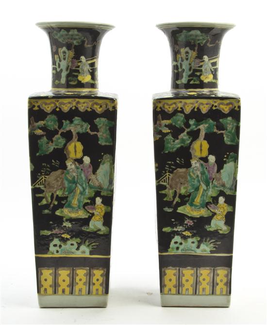 A Pair of Chinese Porcelain Famille