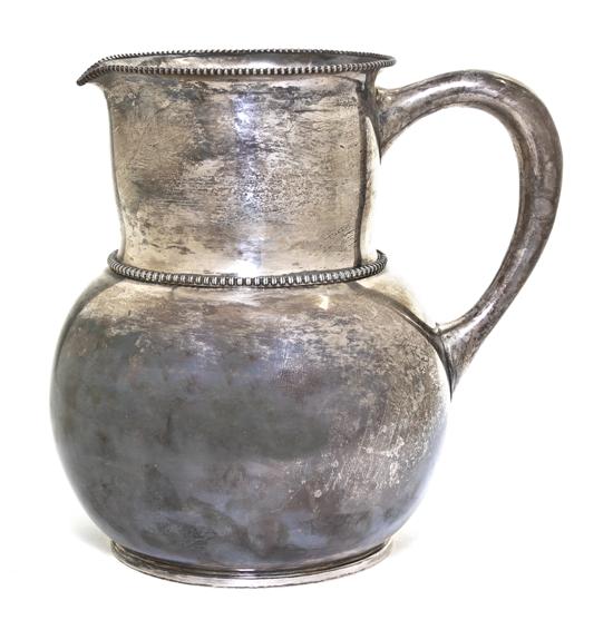 An American Silver Water Pitcher Black