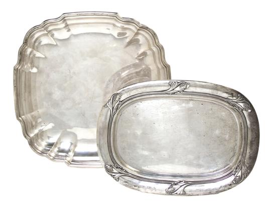 Two American Sterling Silver Trays 150ed5