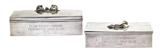 Two American Sterling Silver Boxes Spaulding-Gorham