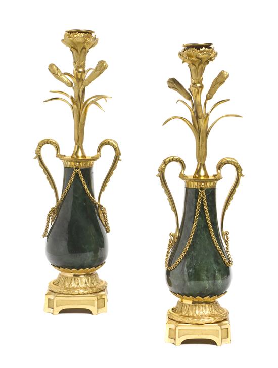 A Pair of Russian Gilt Bronze and