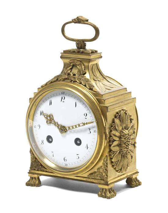 A French Gilt Bronze Desk Clock