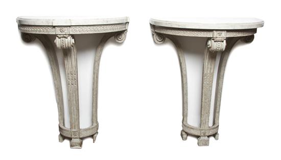 A Pair of Neoclassical Style Painted
