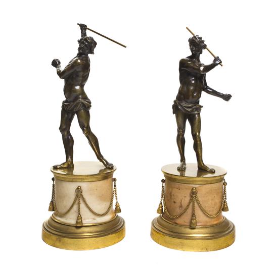 A Pair of Continental Bronze Figures 150fbf