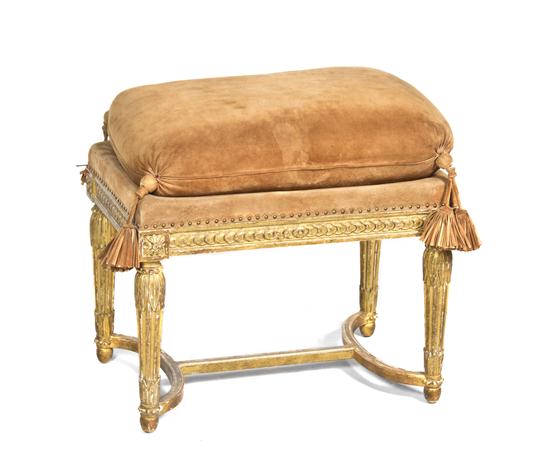 A Louis XVI Style Giltwood Tabouret 150fba