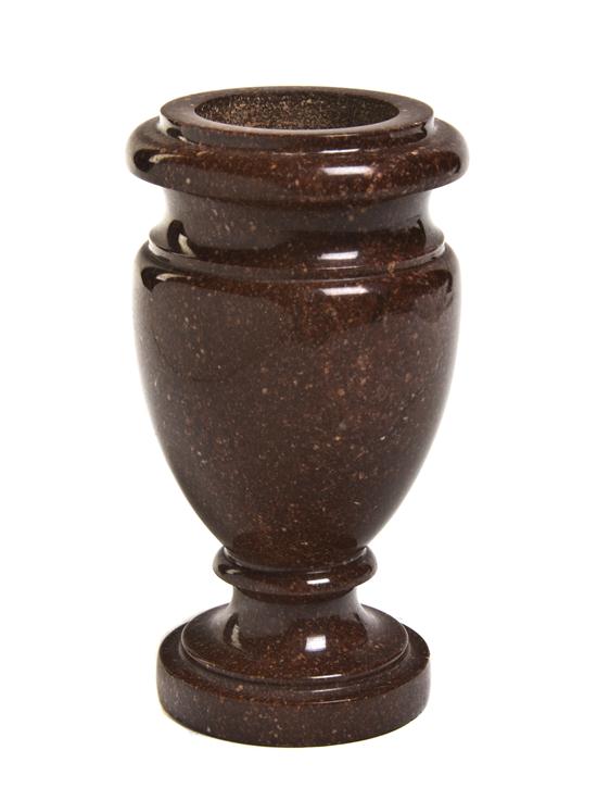 A Porphyry Marble Urn of turned 150fe0