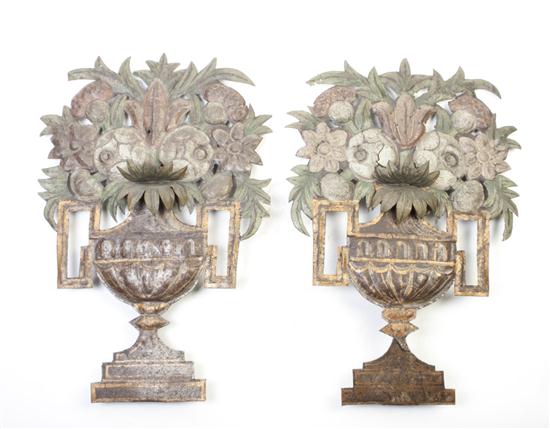 A Pair of Tole Sconces each in