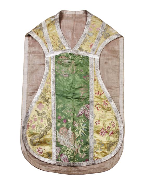 A Priests Chasuble having polychrome