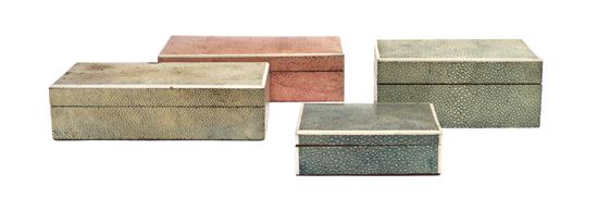A Collection of Four Shagreen and