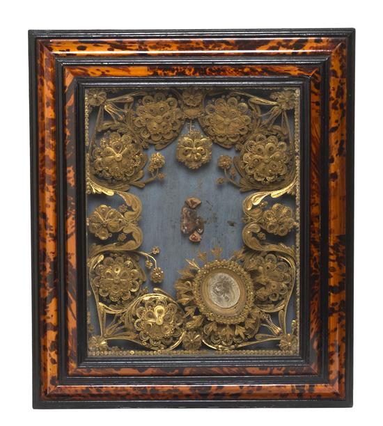 A Continental Pressed Wax Medallion 151003