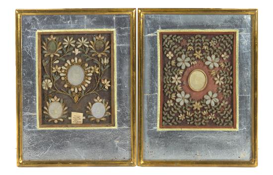Two Continental Pressed Wax Medallions 151007