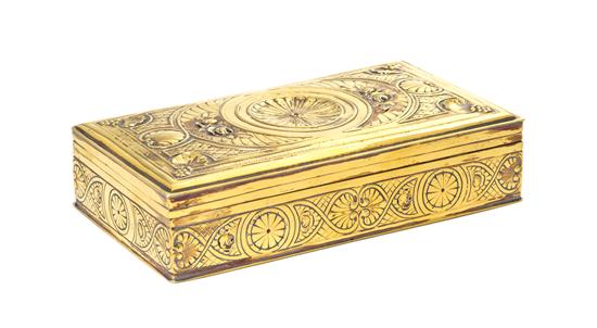 A Continental Gilt Silver Box of 151011