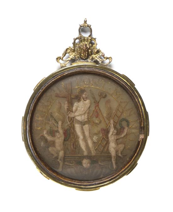 An English Two Sided Wax Medallion