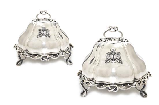 A Pair of French Silverplate Chafing 15102d