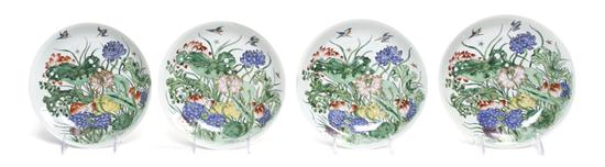 Four Chinese Porcelain Dishes having