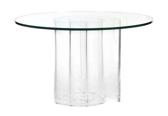 A Lucite and Glass Breakfast Table 151084