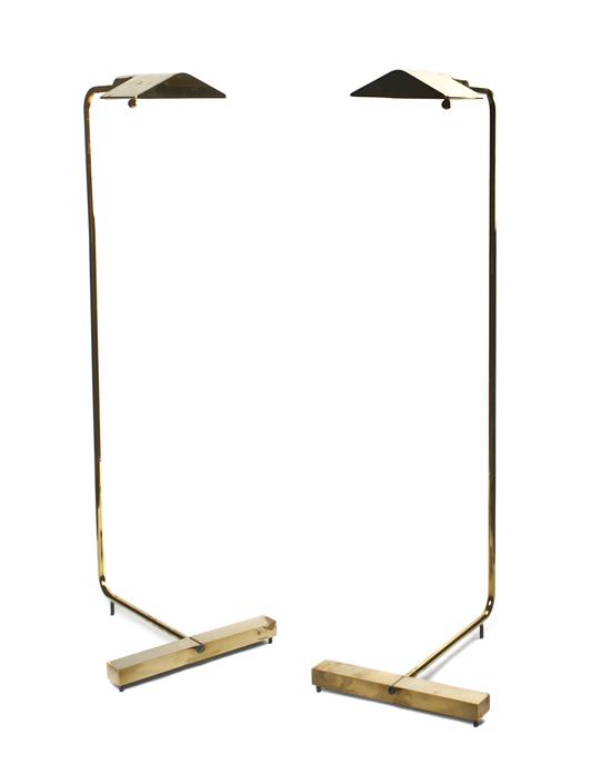 A Pair of Brass Floor Lamps Cedric 15108b