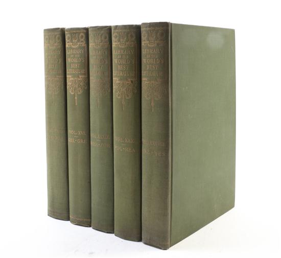 A Set of Cloth-Bound Books Library