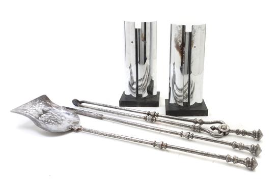 A Group of Fireplace Accessories comprising