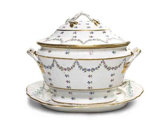 A French Porcelain Covered Tureen and