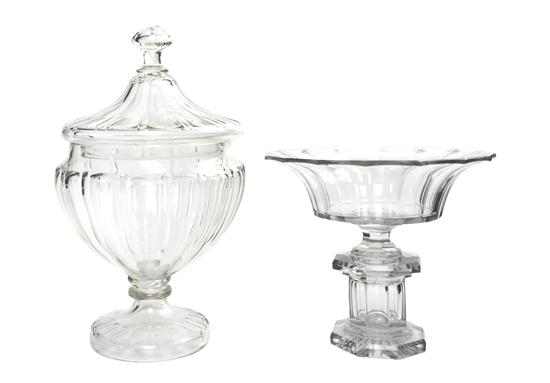 Two American Glass Serving Articles