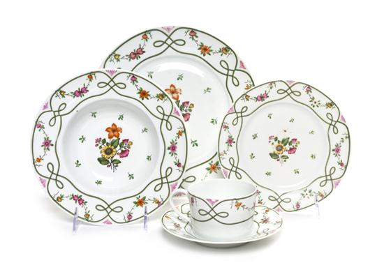 A Partial French Porcelain Dinner Service