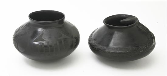 A Blackware Pottery Vase signed
