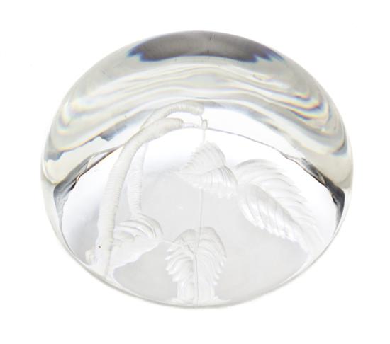 A Steuben Glass Paperweight of circular