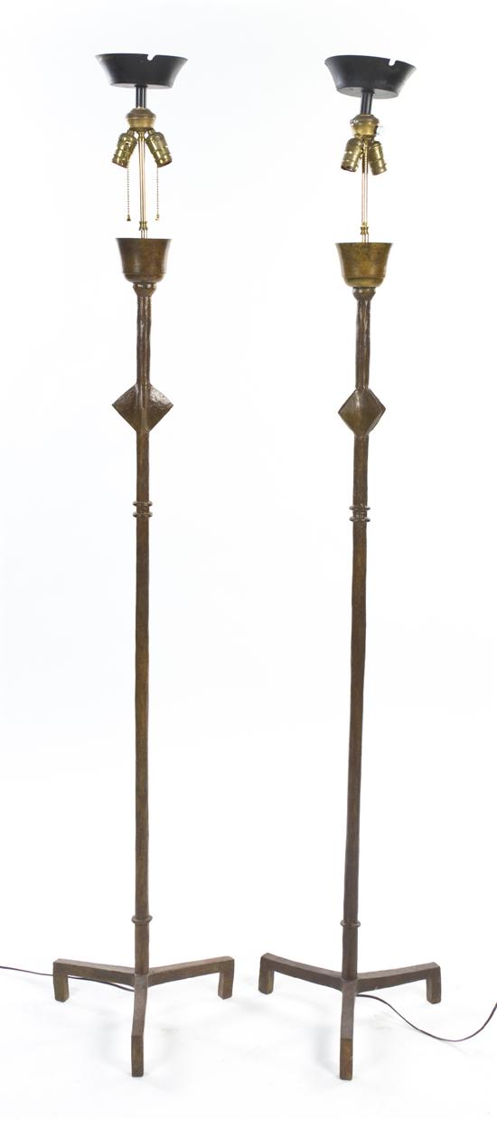  A Pair of Bronze Floor Lamps after 1511c4